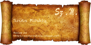 Szüts Mihály névjegykártya